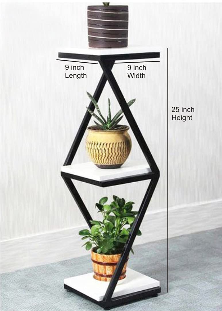 Beautiful Designer White Marble Side Table with Storage Shelf - Decor Smart