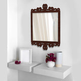 Beautiful Elegance Square Shape Designer Wooden Frame Wall Mirror - Decor Smart