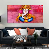 Beautiful Ganesha Abstract Art Canvas Wall Painting - Decor Smart