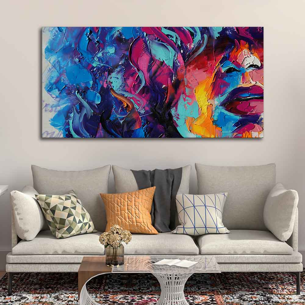 Beautiful Girl Abstract Art wall Painting - Decor Smart