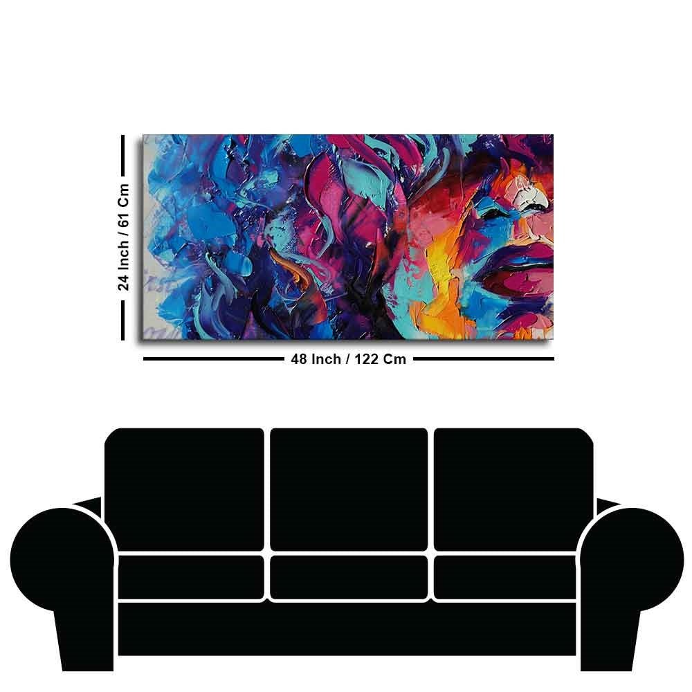 Beautiful Girl Abstract Art wall Painting - Decor Smart