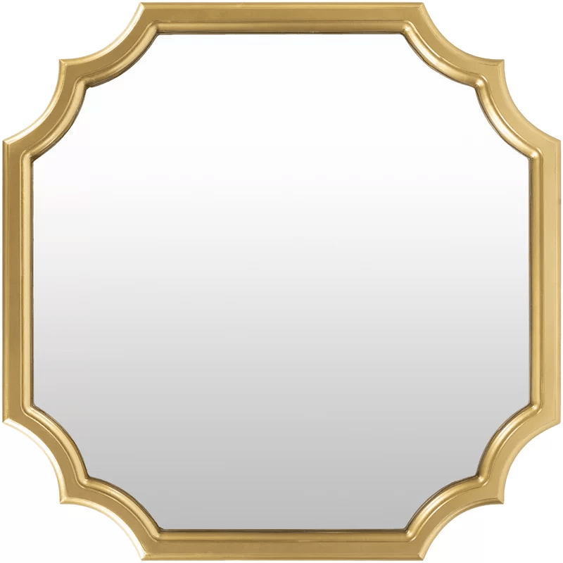 Beautiful Golden Artistic Designer Metal Framed Finish Wall Mirror - Decor Smart