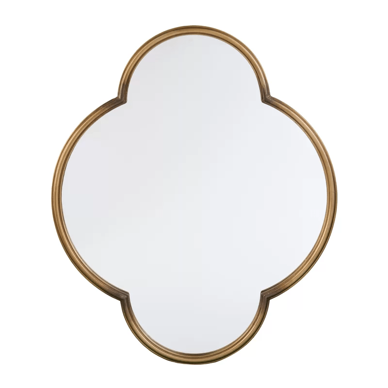 Beautiful Golden Framed Metal Finish Wall Mirror - Decor Smart