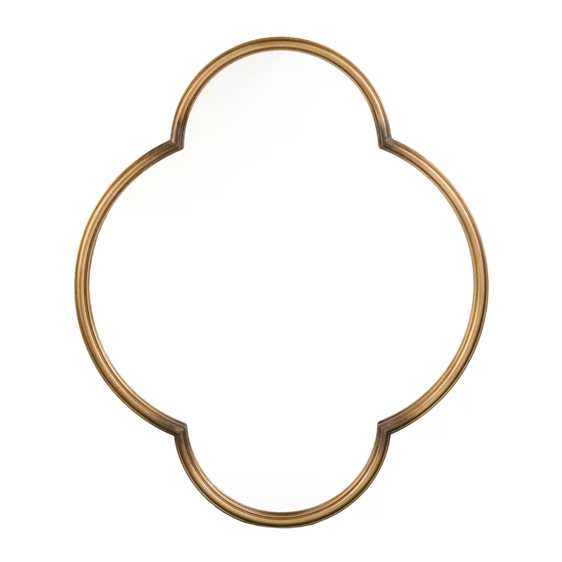 Beautiful Golden Framed Metal Finish Wall Mirror - Decor Smart
