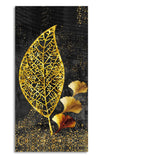 Beautiful Golden Ginkgo Leaf Canvas Wall Painting - Decor Smart