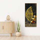 Beautiful Golden Ginkgo Leaf Canvas Wall Painting - Decor Smart