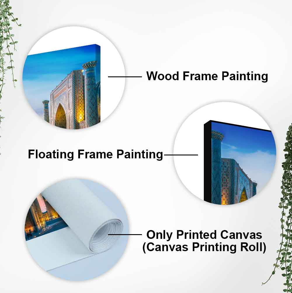 Beautiful Islamic Wall Painting of The Heart of the Ancient City of Samarkand - Decor Smart