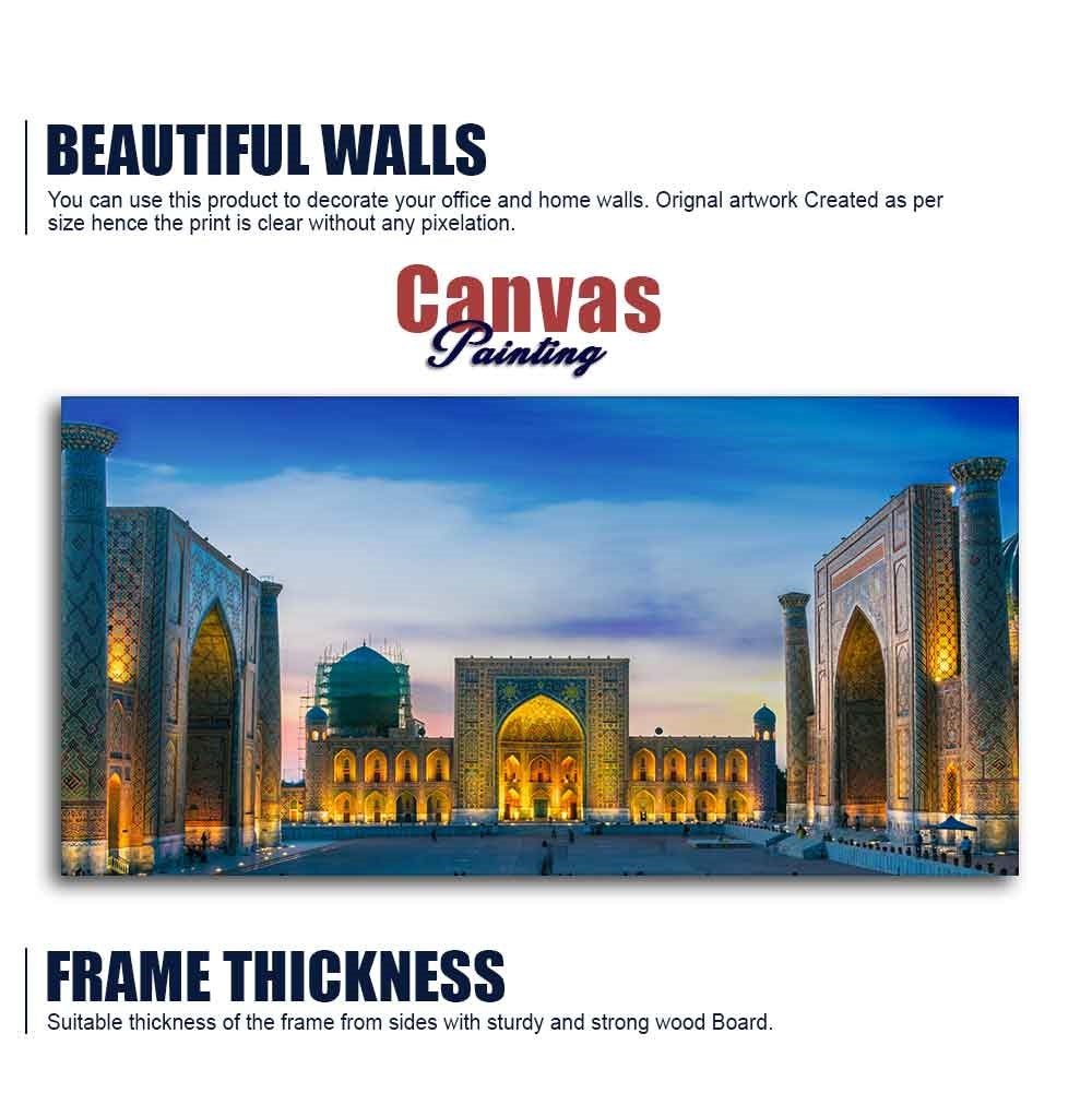 Beautiful Islamic Wall Painting of The Heart of the Ancient City of Samarkand - Decor Smart