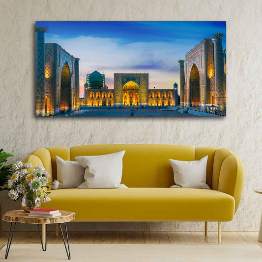 Beautiful Islamic Wall Painting of The Heart of the Ancient City of Samarkand - Decor Smart
