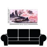 Beautiful Lake View Watercolor Art Canvas Wall Painting - Decor Smart