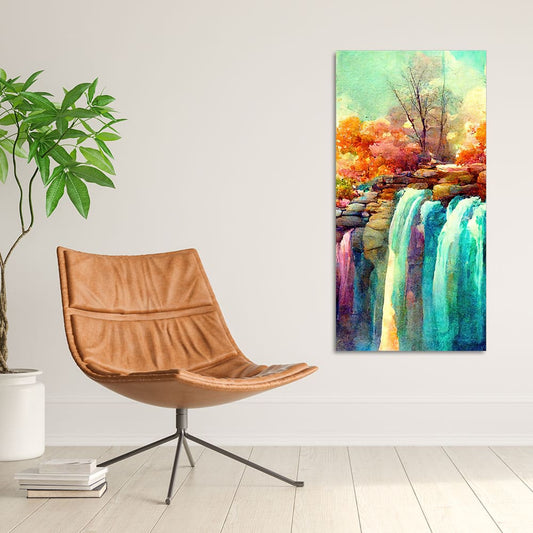 Beautiful Landscape Waterfall Scenery Canvas Wall Painting - Decor Smart