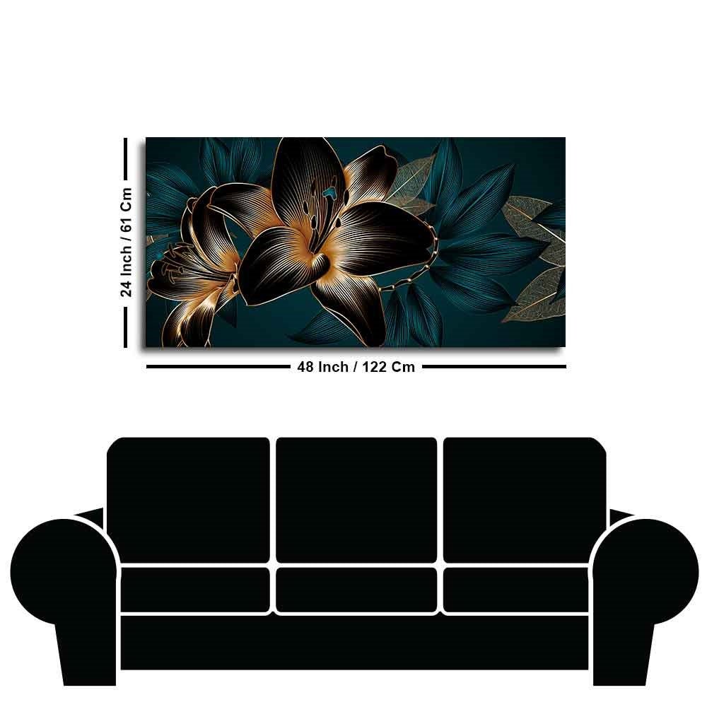 Beautiful Lilies Flowers Canvas Wall Painting - Decor Smart