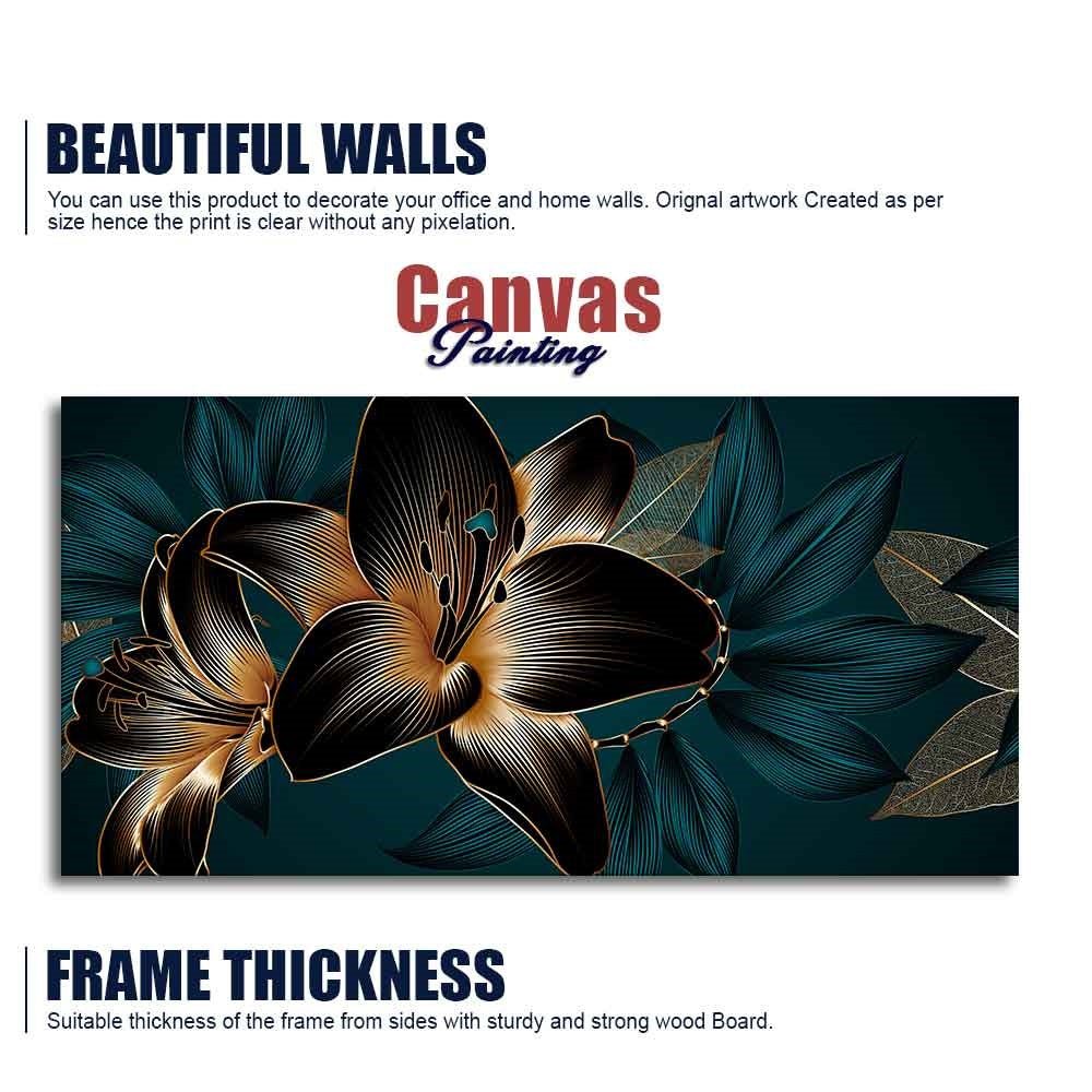 Beautiful Lilies Flowers Canvas Wall Painting - Decor Smart