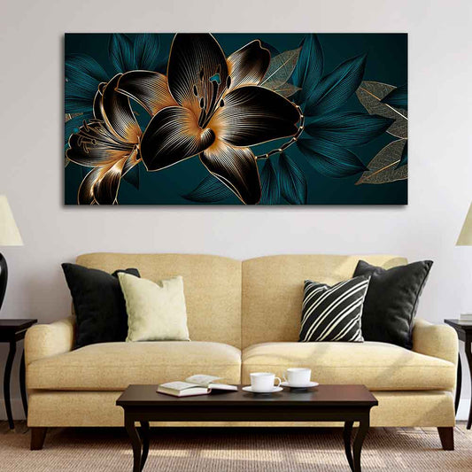 Beautiful Lilies Flowers Canvas Wall Painting - Decor Smart