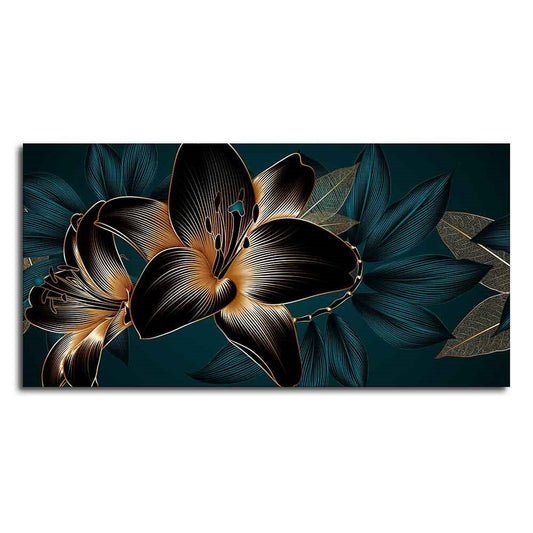 Beautiful Lilies Flowers Canvas Wall Painting - Decor Smart