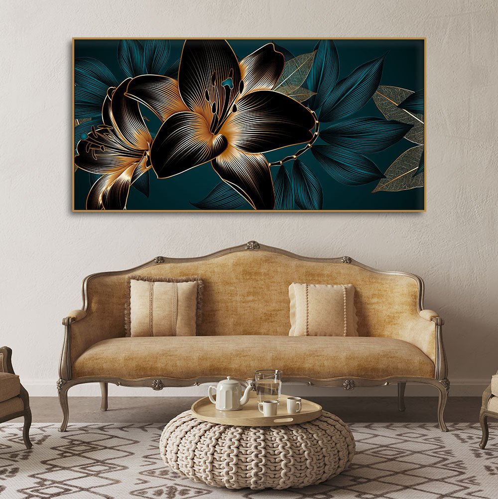 Beautiful Lilies Flowers Canvas Wall Painting - Decor Smart
