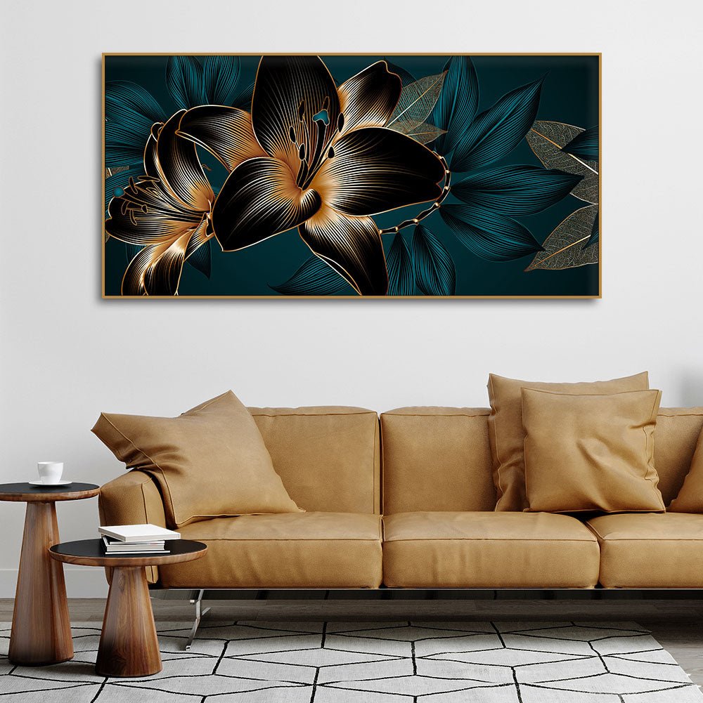 Beautiful Lilies Flowers Canvas Wall Painting - Decor Smart