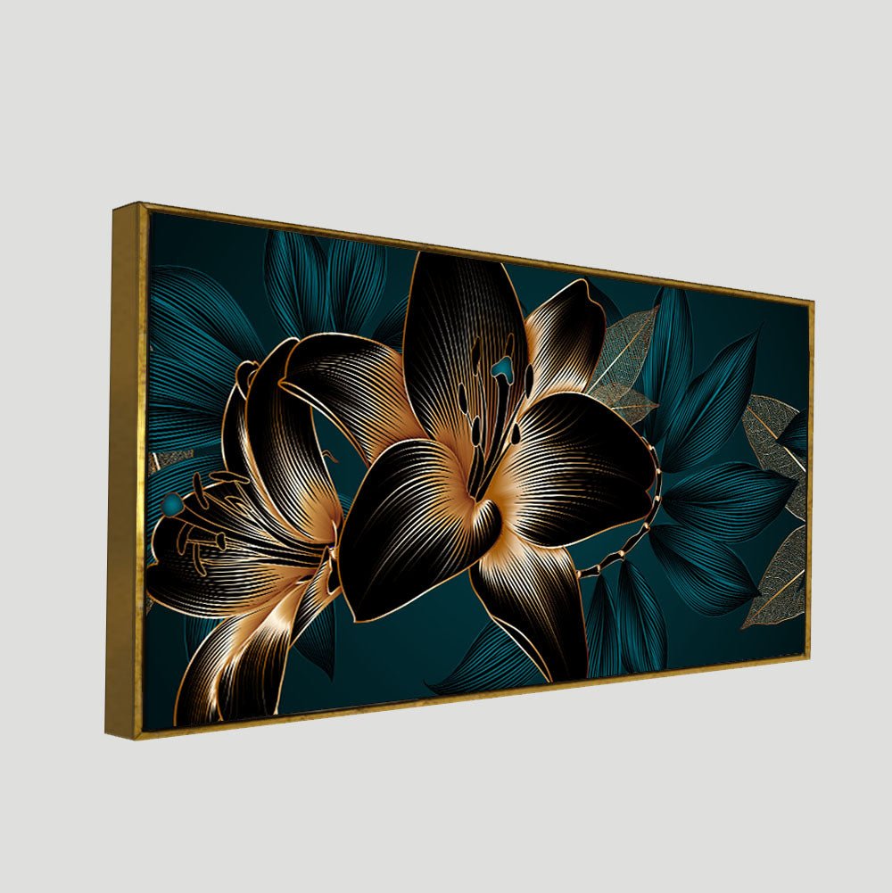 Beautiful Lilies Flowers Canvas Wall Painting - Decor Smart