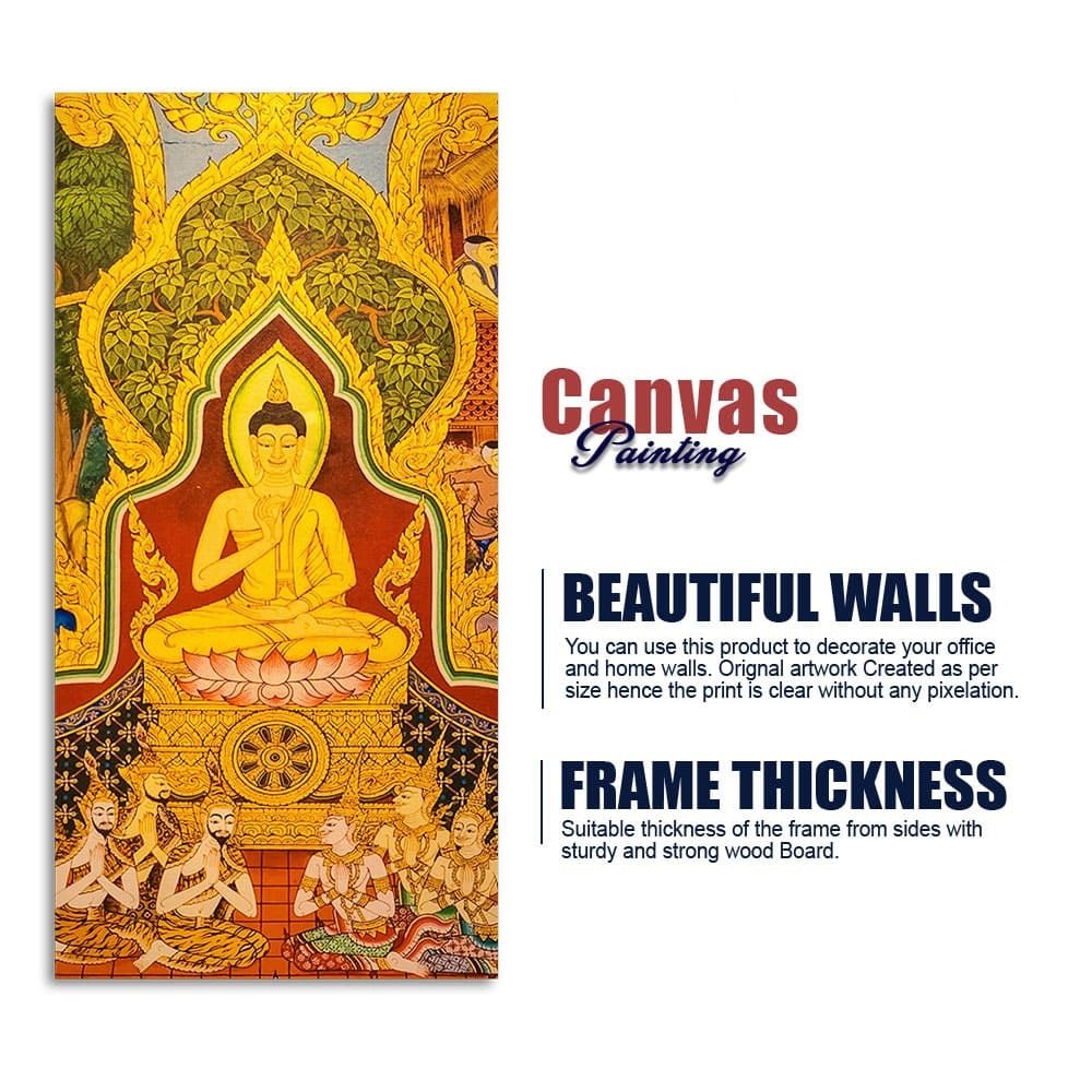 Beautiful Lord Spiritual Buddha Canvas Wall Painting - Decor Smart