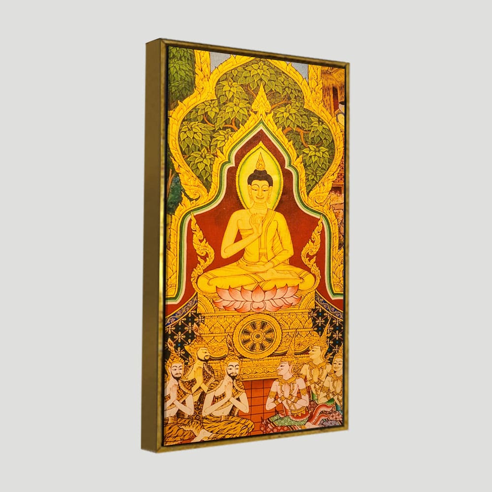 Beautiful Lord Spiritual Buddha Canvas Wall Painting - Decor Smart