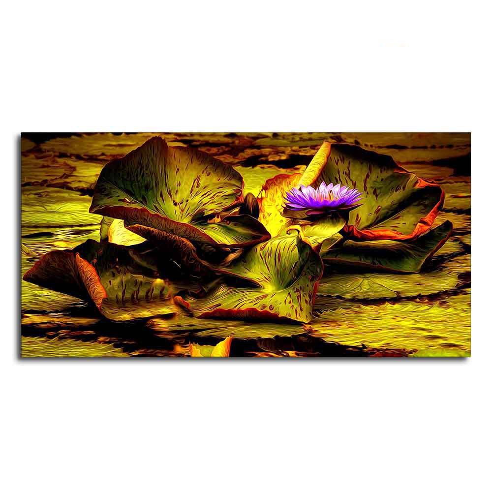 Beautiful Lotus Flower Premium Canvas Wall Painting - Decor Smart
