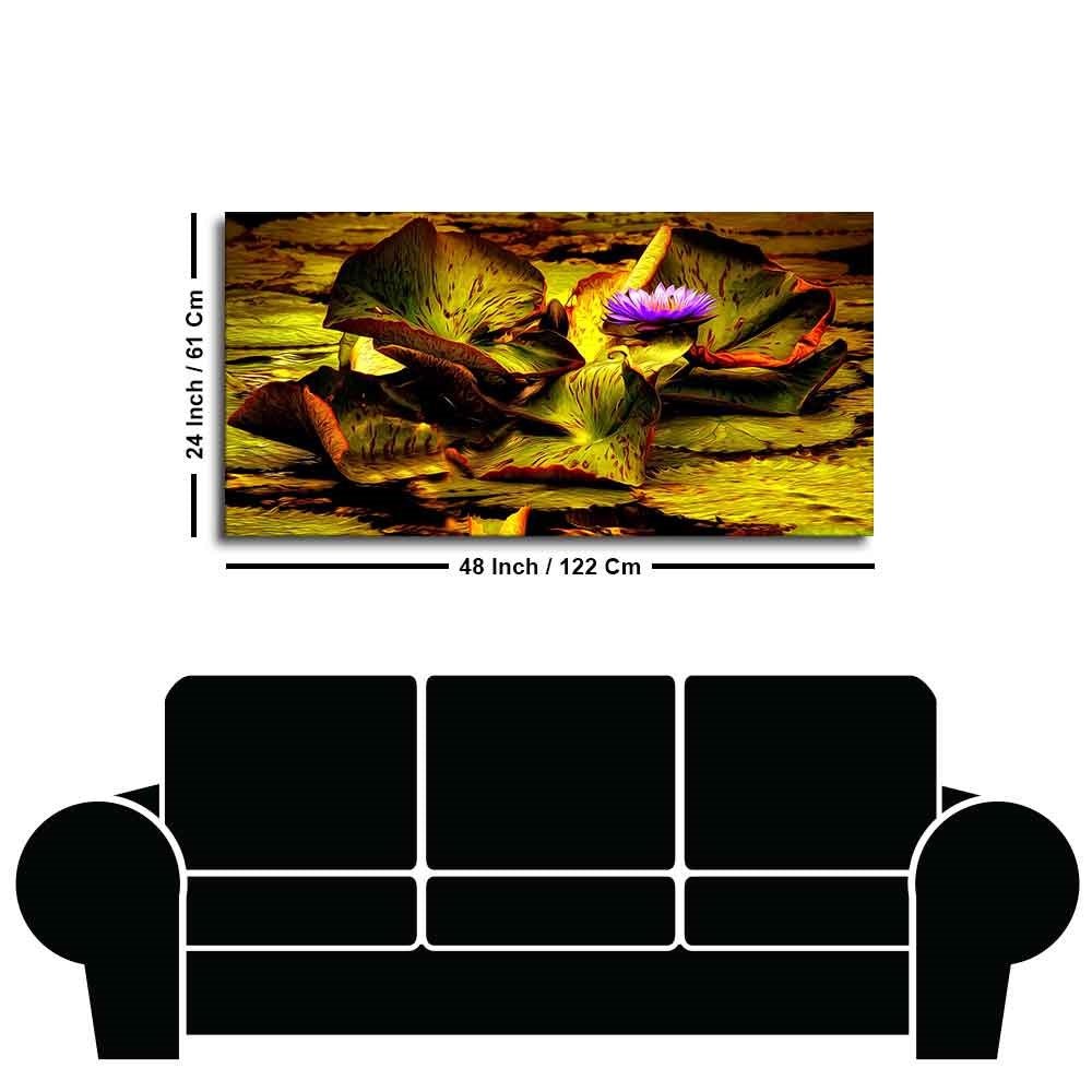 Beautiful Lotus Flower Premium Canvas Wall Painting - Decor Smart