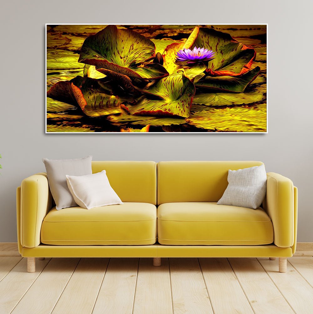 Beautiful Lotus Flower Premium Canvas Wall Painting - Decor Smart