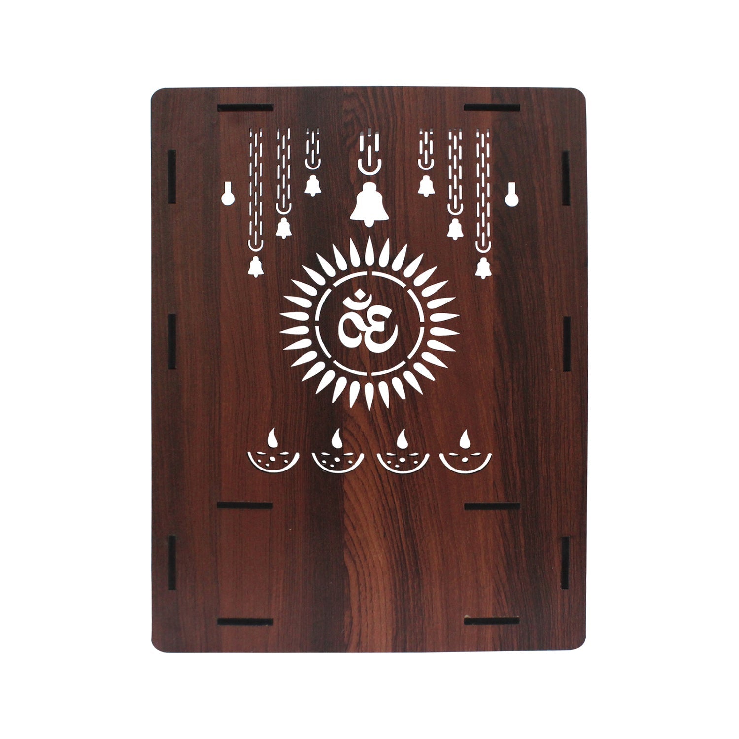 Beautiful Luxurious Wooden Pooja Mandir with LED Lighting - Decor Smart