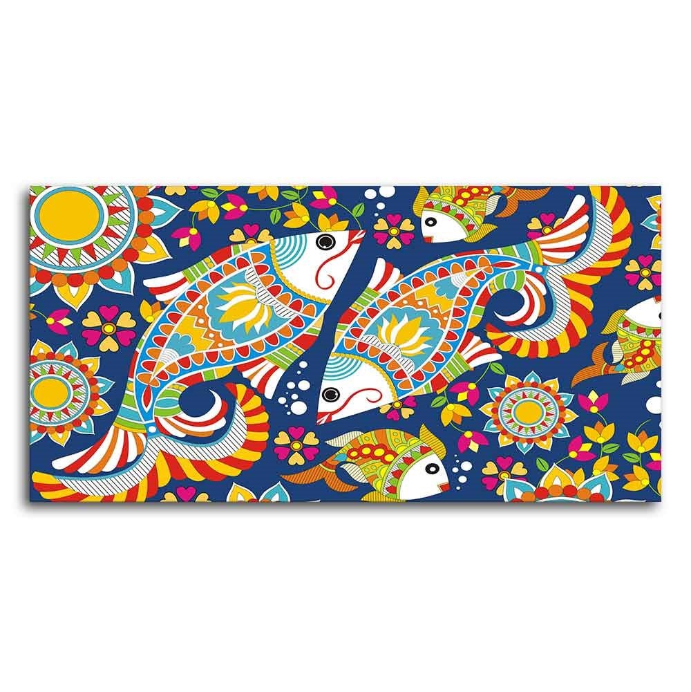 Beautiful Madhubani Art Canvas Wall Painting - Decor Smart