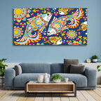 Beautiful Madhubani Art Canvas Wall Painting
