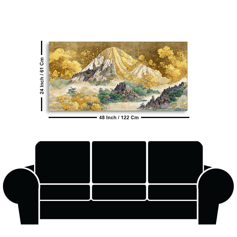 Beautiful Mountain Scenery Premium Canvas Wall Painting - Decor Smart