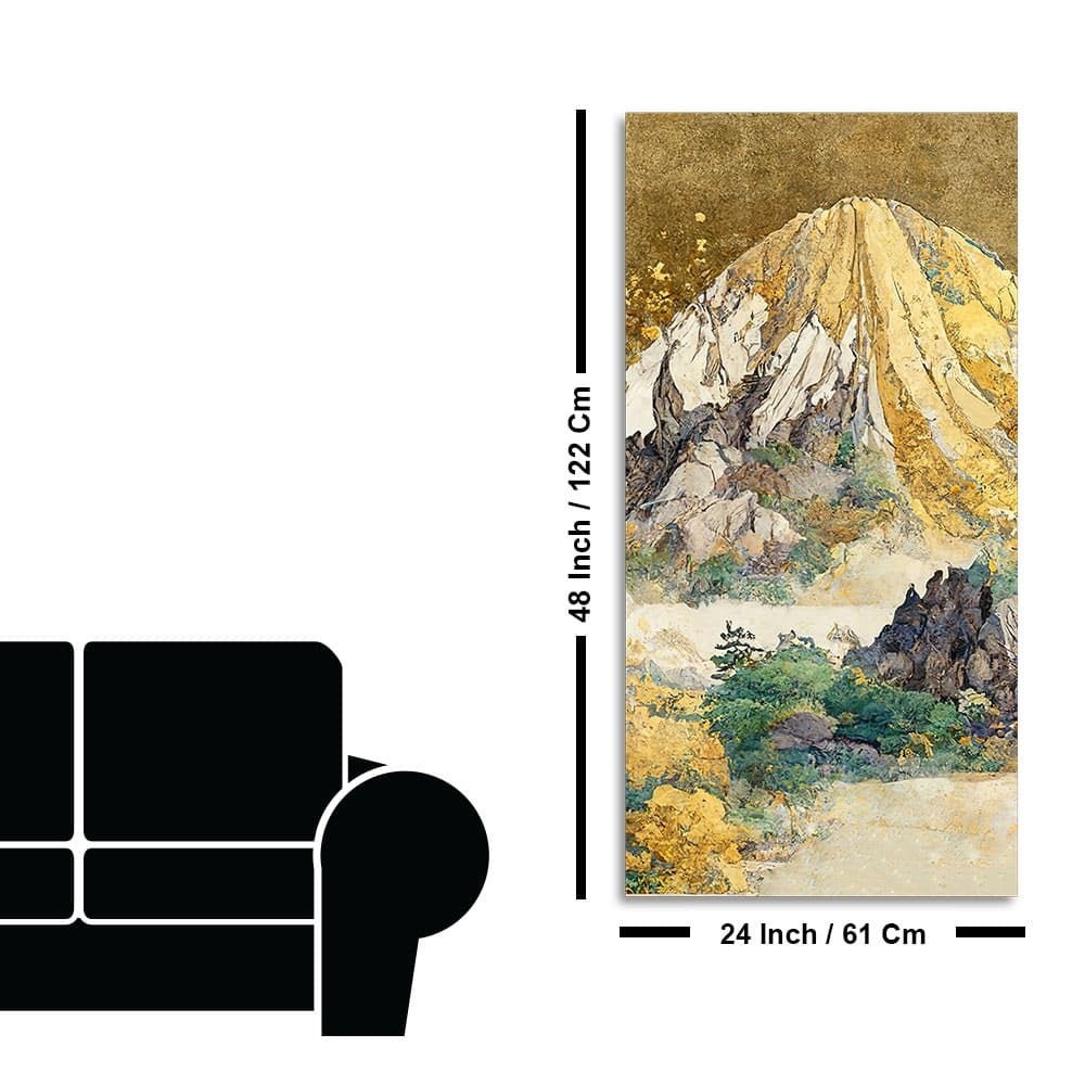 Beautiful Mountains with Autumn foliage of Trees Wall Painting - Decor Smart