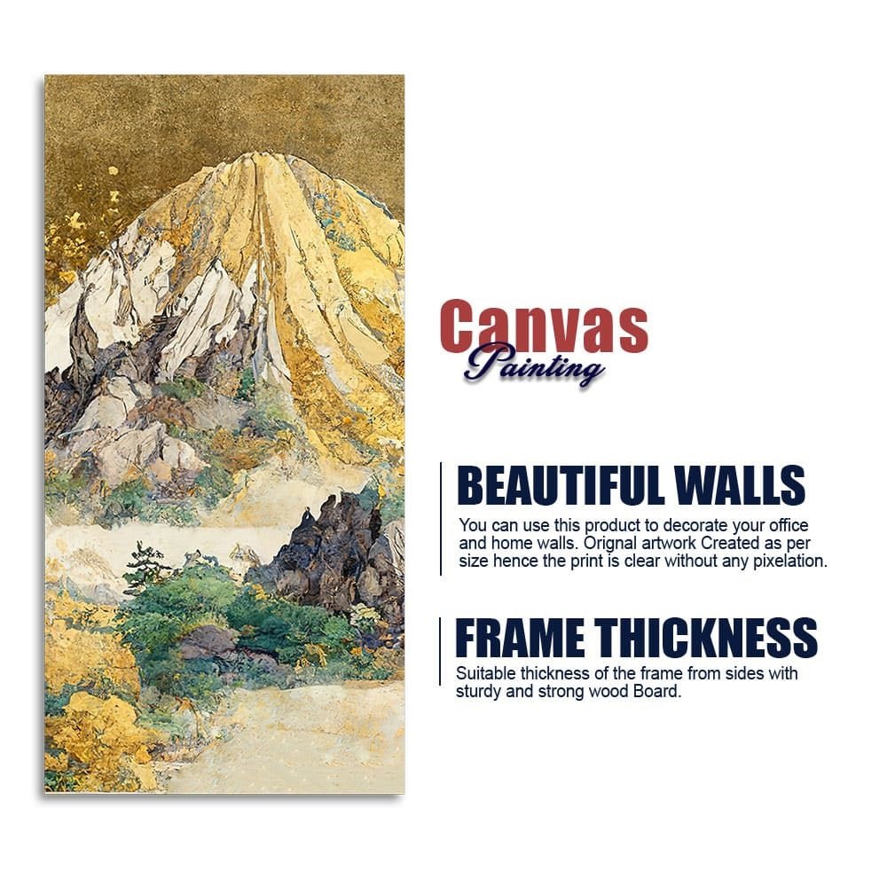 Beautiful Mountains with Autumn foliage of Trees Wall Painting - Decor Smart