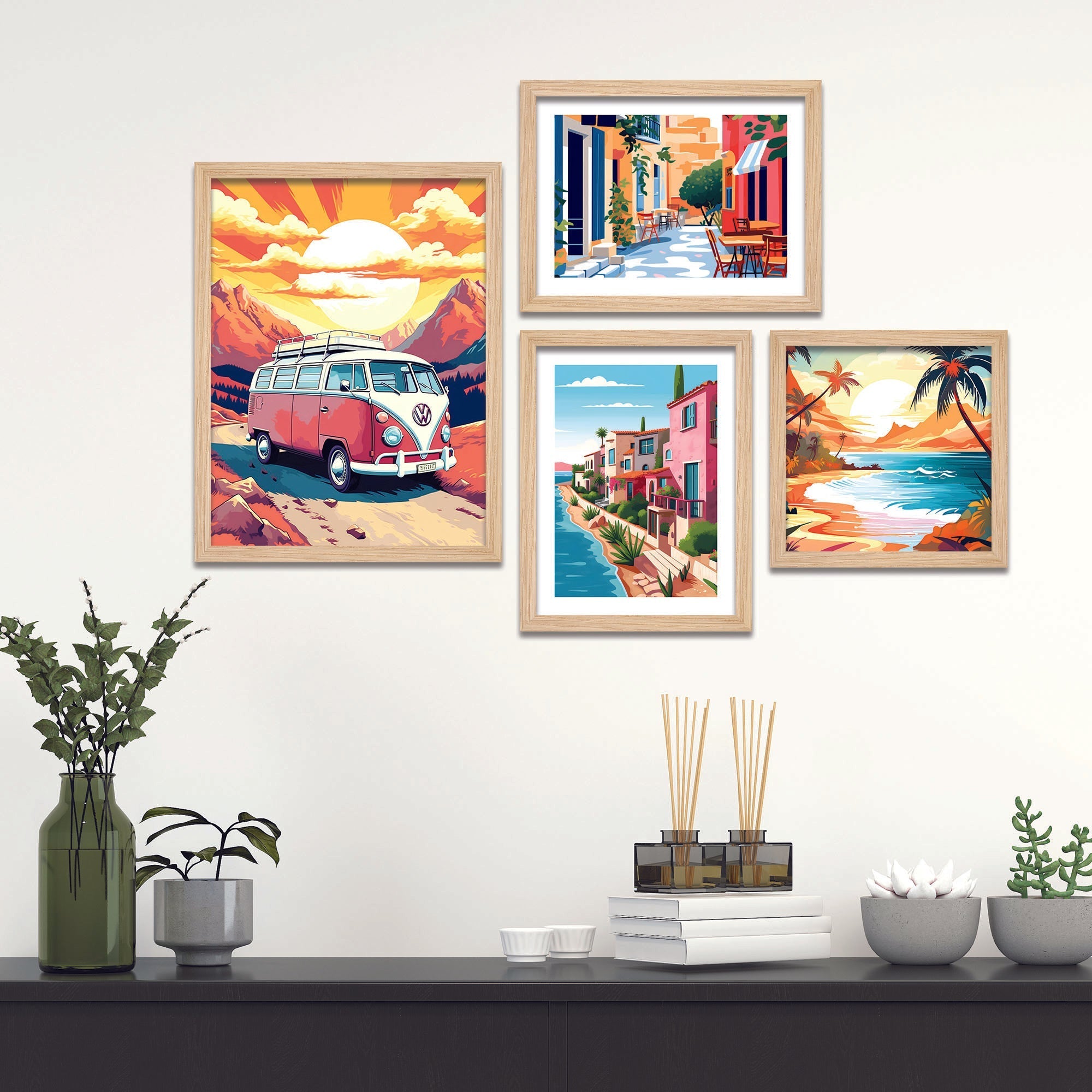 Beautiful Nature View Premium Wall Frame Set of Four – Decor Smart