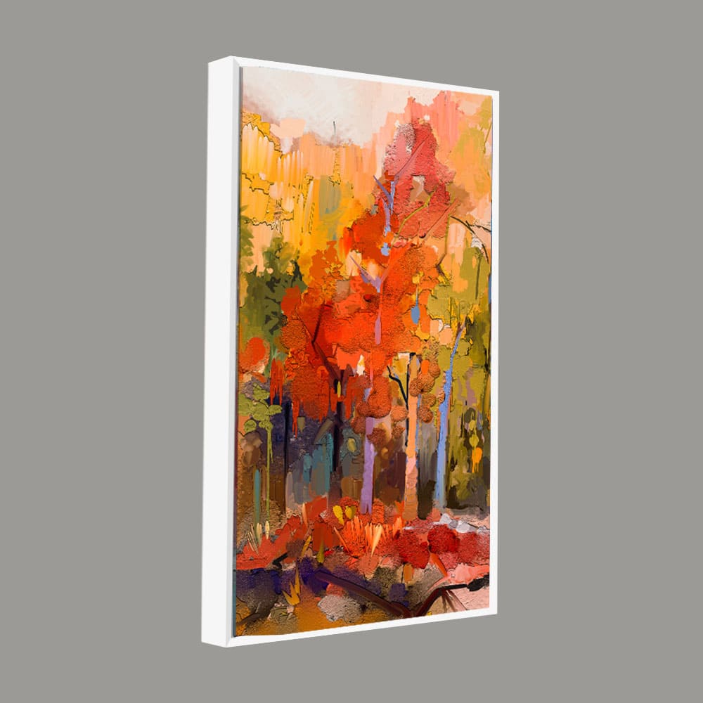 Beautiful Nature Wall Painting of Colorful Autumn Forest - Decor Smart