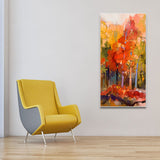 Beautiful Nature Wall Painting of Colorful Autumn Forest - Decor Smart