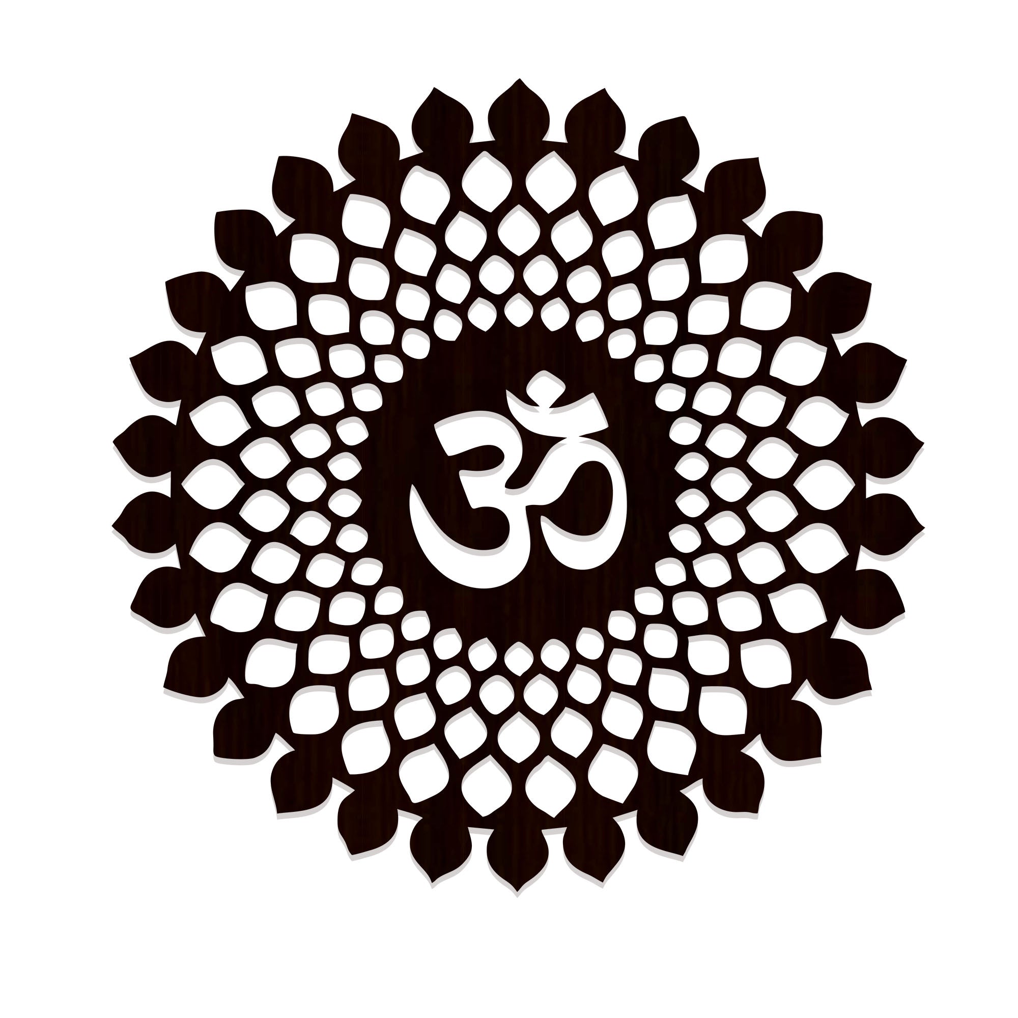 Beautiful OM Mandala Backlit with LED Wooden Wall Hanging - Decor Smart