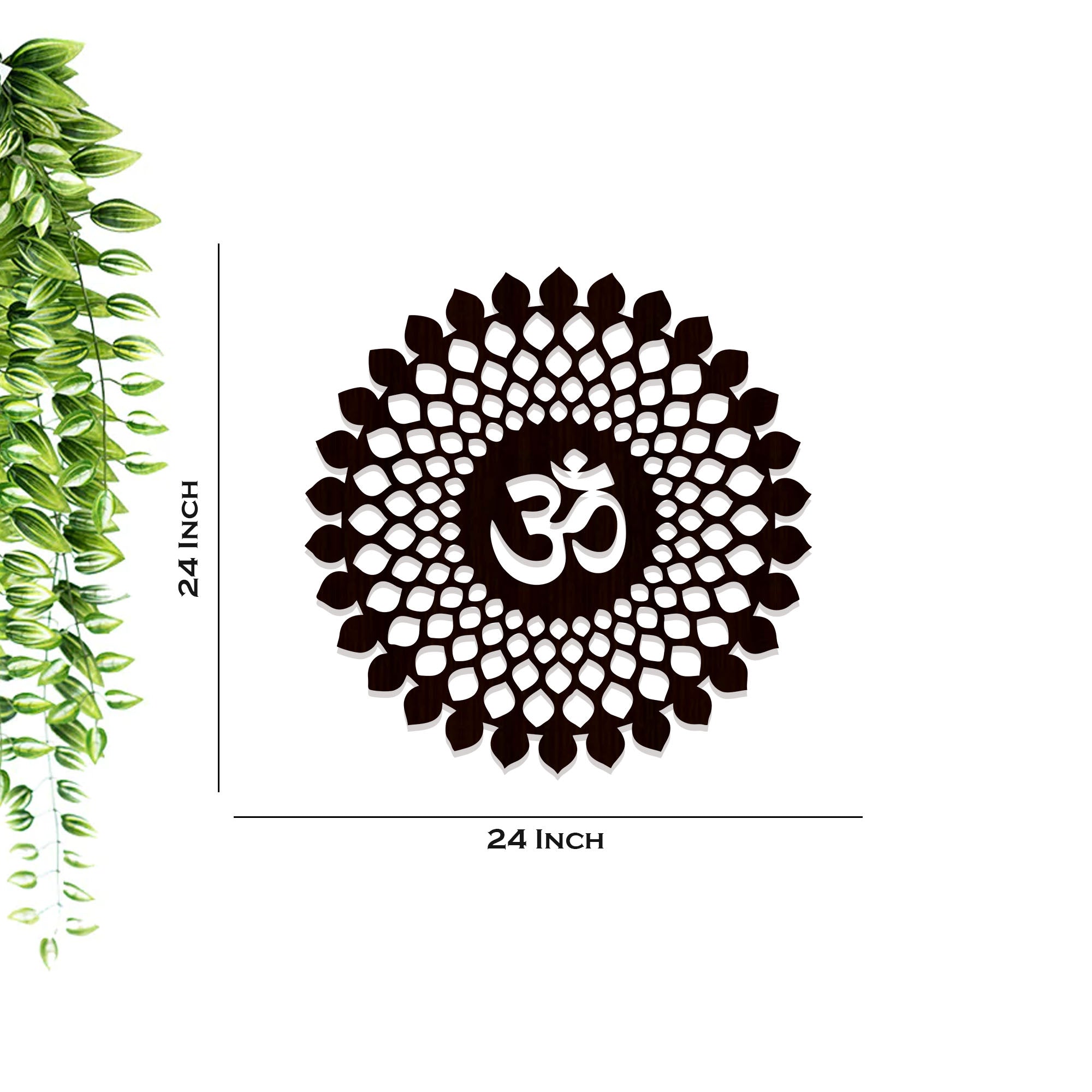 Beautiful OM Mandala Backlit with LED Wooden Wall Hanging - Decor Smart