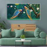Beautiful Pair of Peacock Canvas Wall Painting - Decor Smart