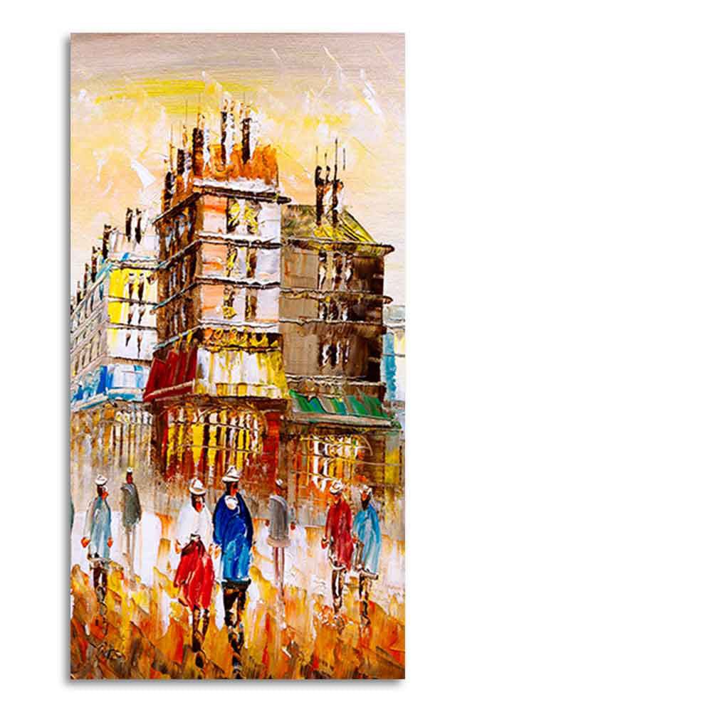 Beautiful Paris City View Living Room Wall Painting - Decor Smart