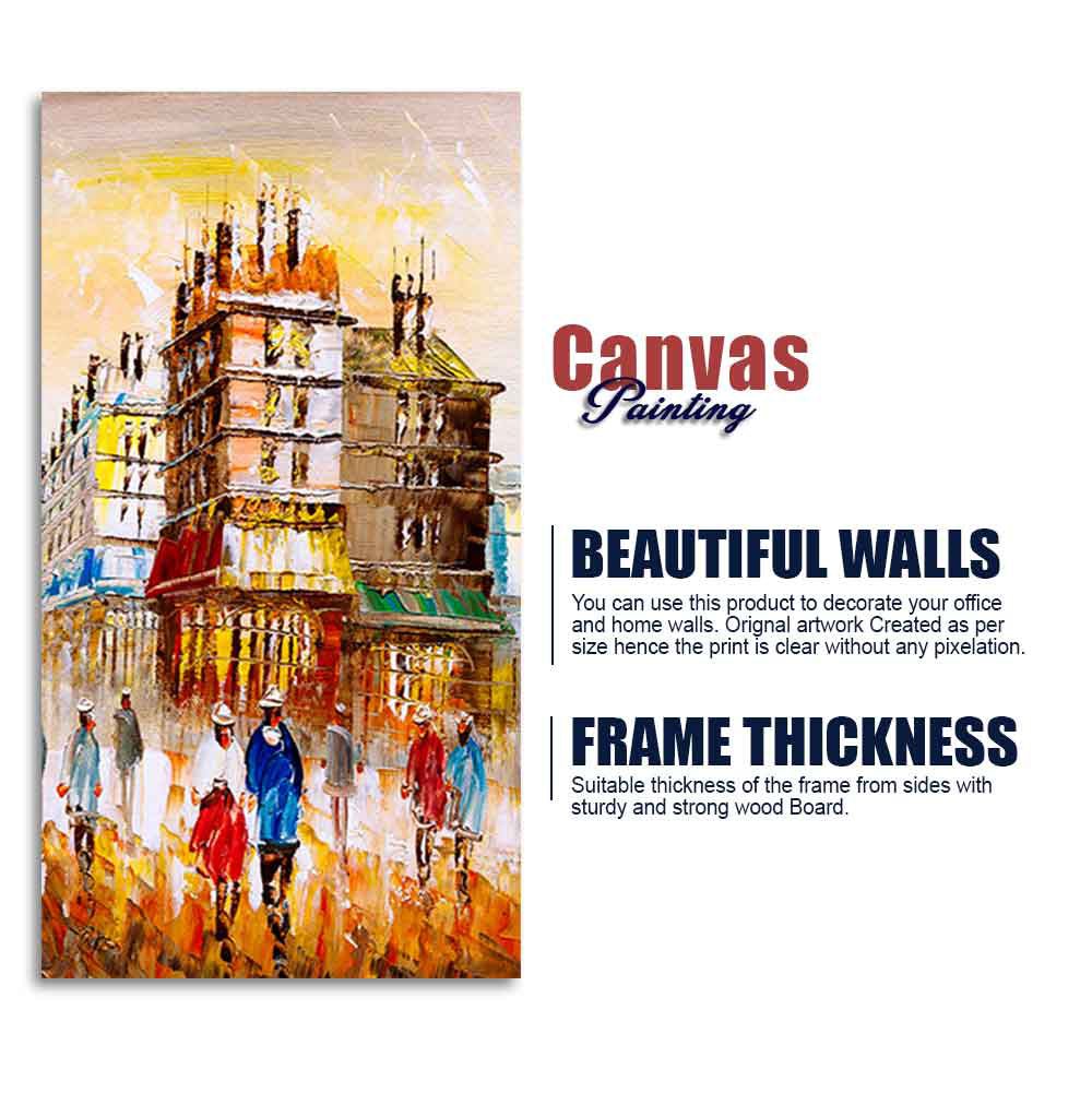 Beautiful Paris City View Living Room Wall Painting - Decor Smart