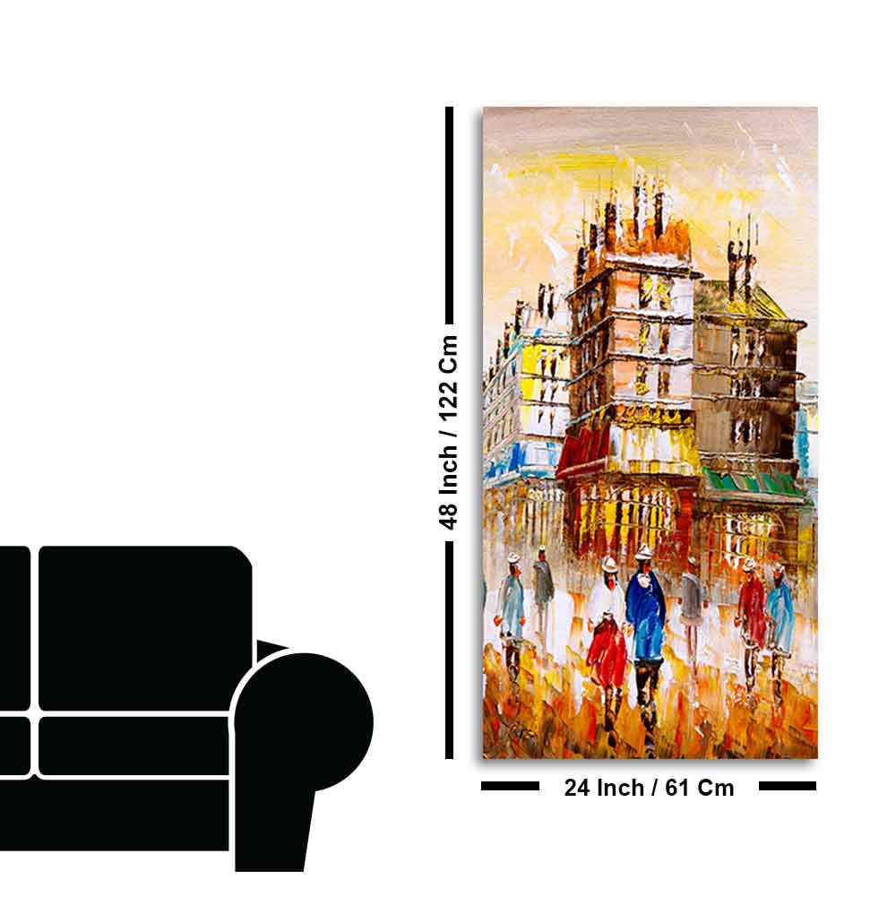 Beautiful Paris City View Living Room Wall Painting - Decor Smart