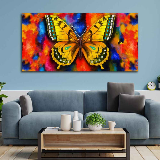 Beautiful Premium Canvas Wall Painting of Tiger Butterfly - Decor Smart