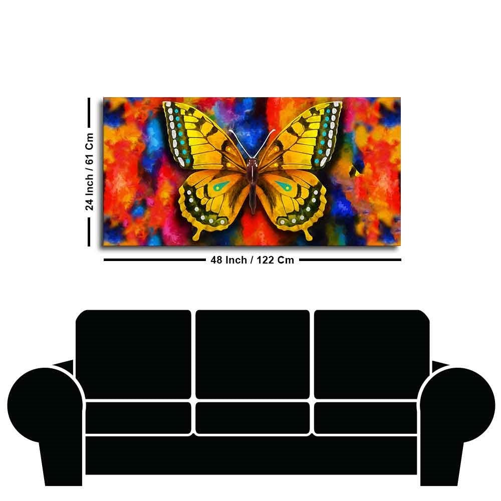 Beautiful Premium Canvas Wall Painting of Tiger Butterfly - Decor Smart