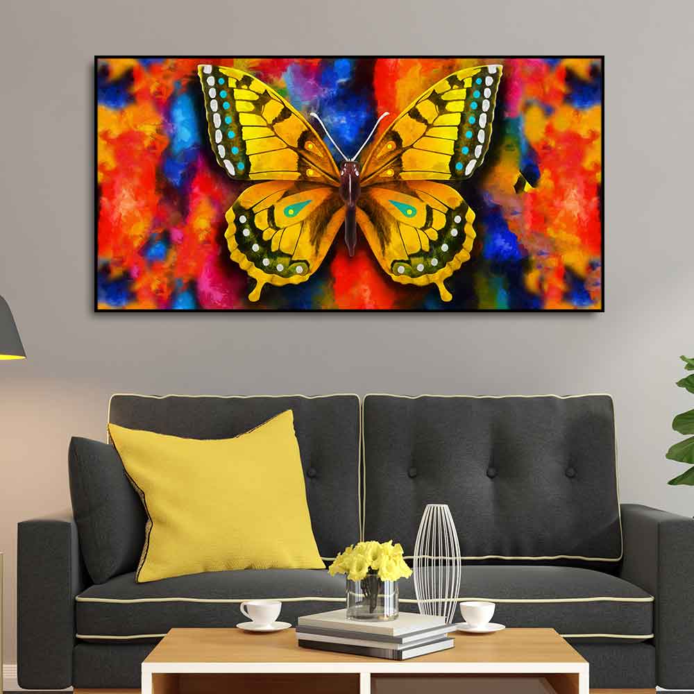 Beautiful Premium Canvas Wall Painting of Tiger Butterfly - Decor Smart