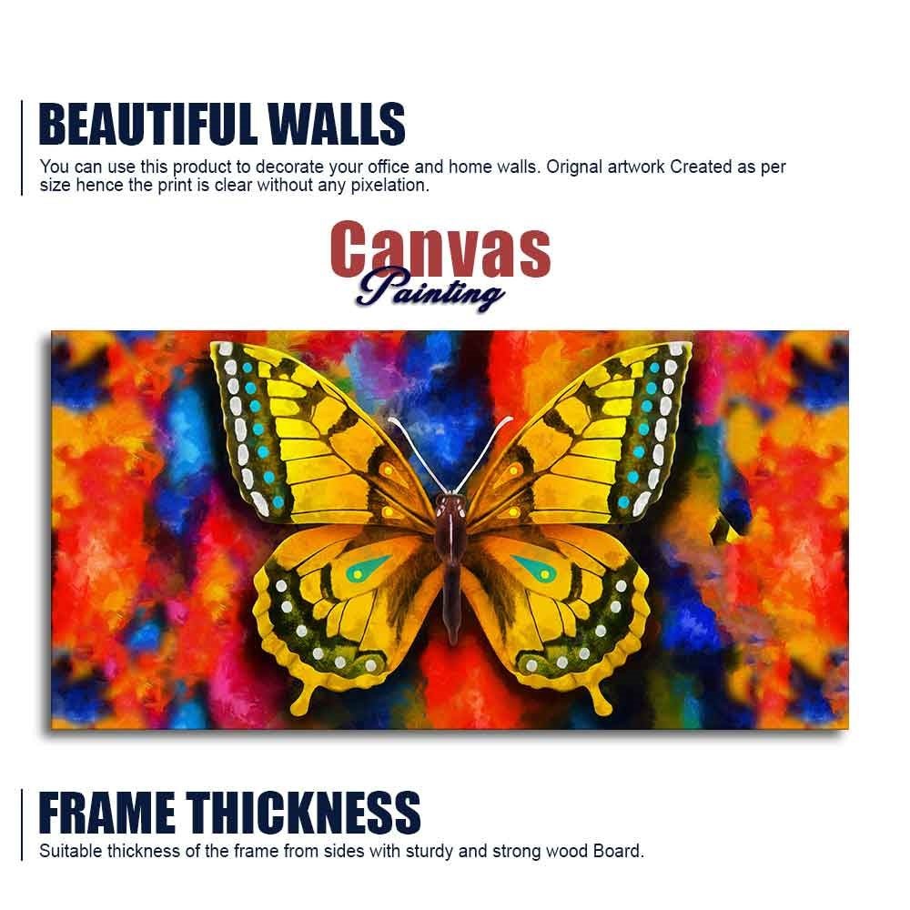 Beautiful Premium Canvas Wall Painting of Tiger Butterfly - Decor Smart