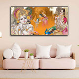 Beautiful Radha Krishna Canvas Big Wall Painting Wall Art - Decor Smart