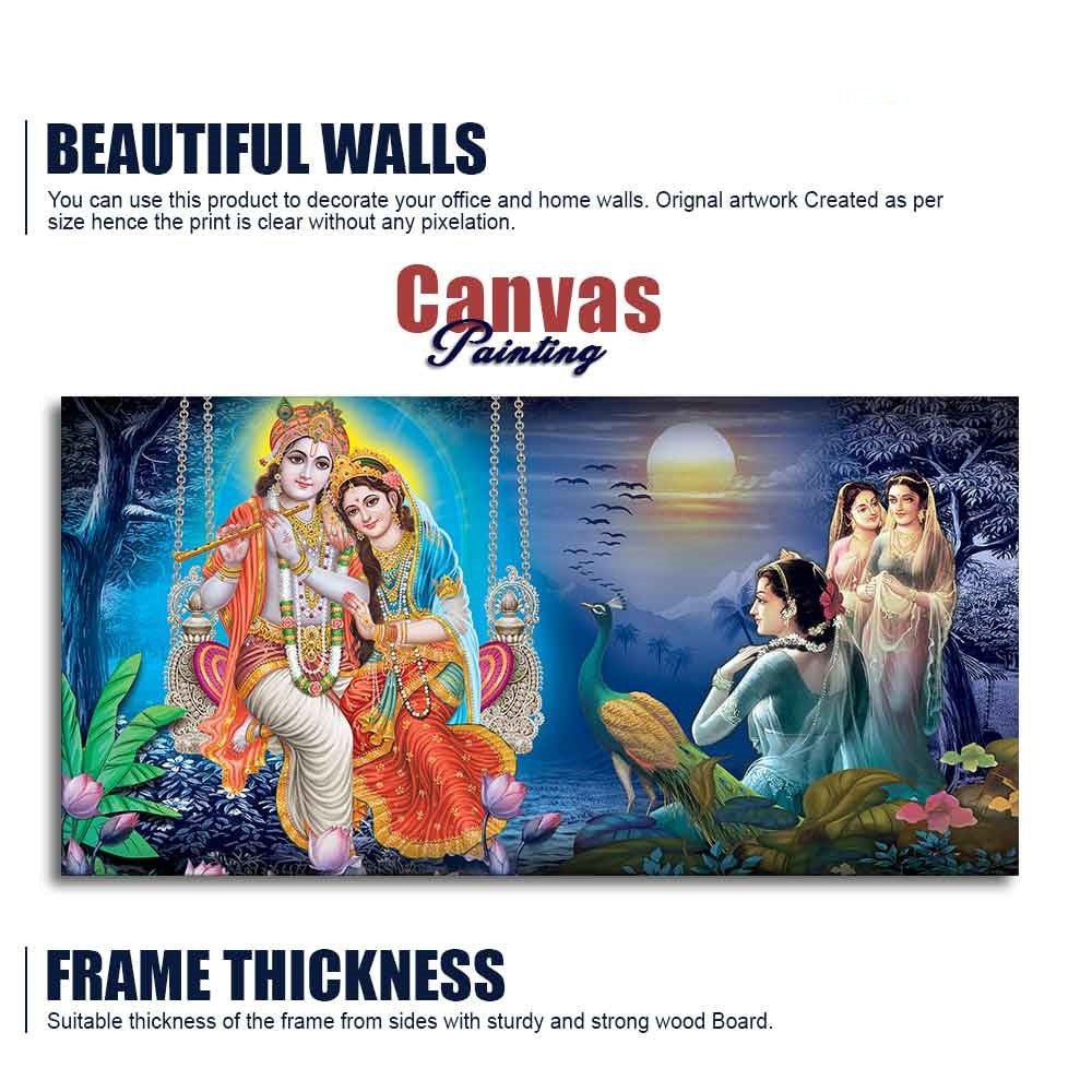 Beautiful Radha Krishna Canvas Wall Painting - Decor Smart