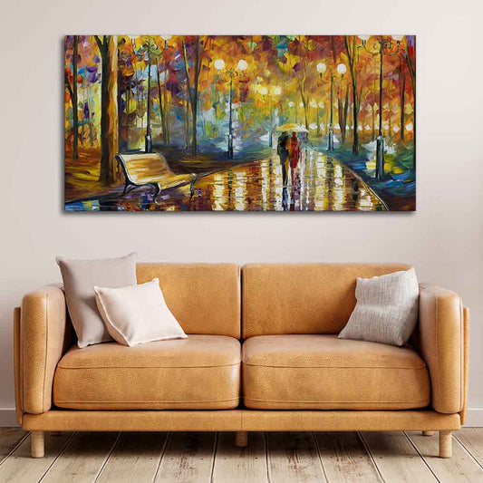 Beautiful Rain's Rustle Wall Painting - Decor Smart