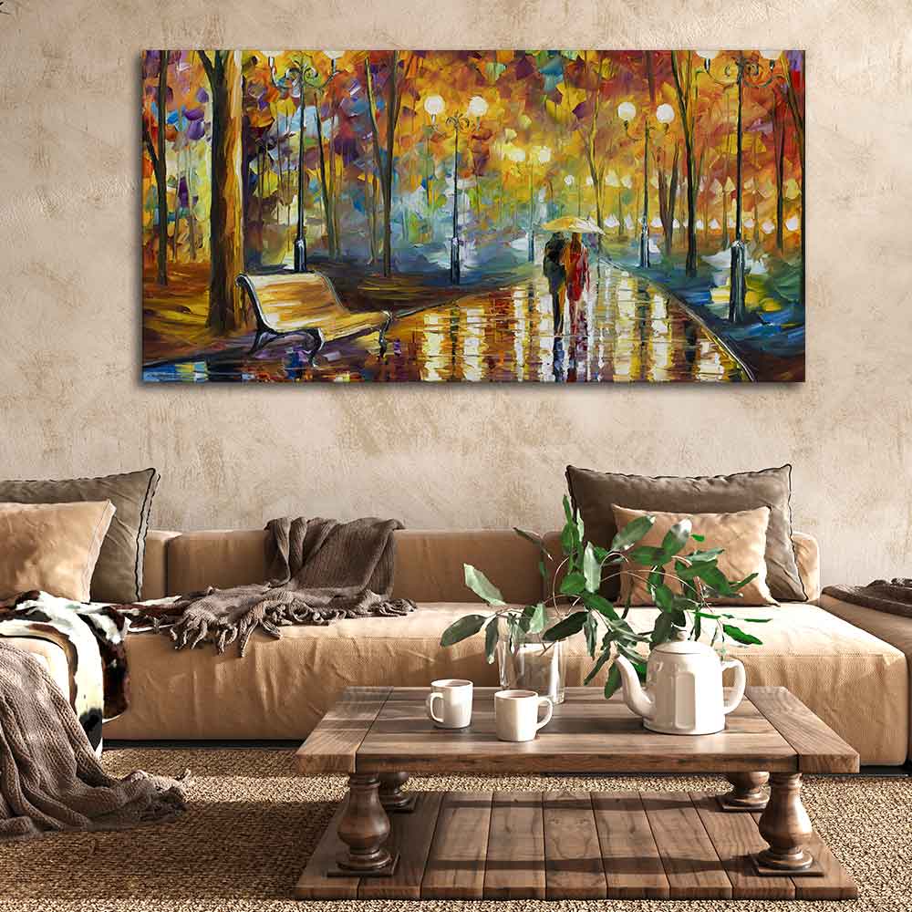 Beautiful Rain's Rustle Wall Painting - Decor Smart